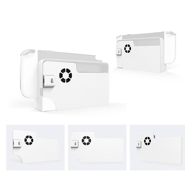 Ventilateur de Refroidissement pour Console de Jeu, Base de Refroidissement en Plastique Puissante pour Console de Jeu, Ventilateur de Refroidissement Alimenté par USB, Accessoire Compatible avec Console Switch OLED
