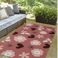 thumbnail image 3 of Simply Daisy 3' x 5' Pink Flowery Love Valentines Chenille Indoor/Outdoor Rug, 3 of 4