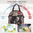 thumbnail image 4 of Uemuo Heart Guinea Pig Couple Printed Lunch Bag Lunch Box Reusable Insulated Lunch Tote Bag, Leakproof Thermal Cooler Sack Food Handbags Case High Capacity, 4 of 5