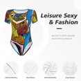 thumbnail image 4 of Rocae Scooby-Doo pour une Pièce Col Rond Manches Courtes Justaucorps pour Femmes Décontracté Basique Justaucorps Combinaison Quotidienne T-Shirts-grand, 4 of 7