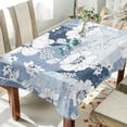 thumbnail image 4 of Coolnut Blue Flowers Tablecloth 54" x 72" Rectangle Table Cloth Stain-Resistant Dining Table Cover for Home Dinner Party House Decor, 4 of 7