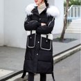 thumbnail image 4 of LYXSSBYX Womens Long Sleeve Dress Hot Sale Clearance Women Winter Long Sleeve Hooded Padded Coat Outerwear, 4 of 9