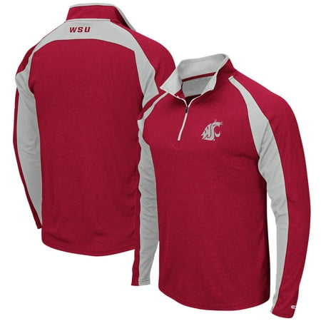 Washington State Cougars Colosseum The J. Peterman Quarter-Zip Pullover Jacket - Heathered