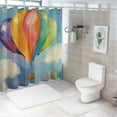 thumbnail image 7 of Orinice Balloons Bathroom Decor Set Colorful Luxurious Graphic Print Polyester Fabric Fashion Bathroom Decor Sets with Hooks Washable Shower Curtain Home Bathtubs Bathroom Curtain Decoration, 7 of 7