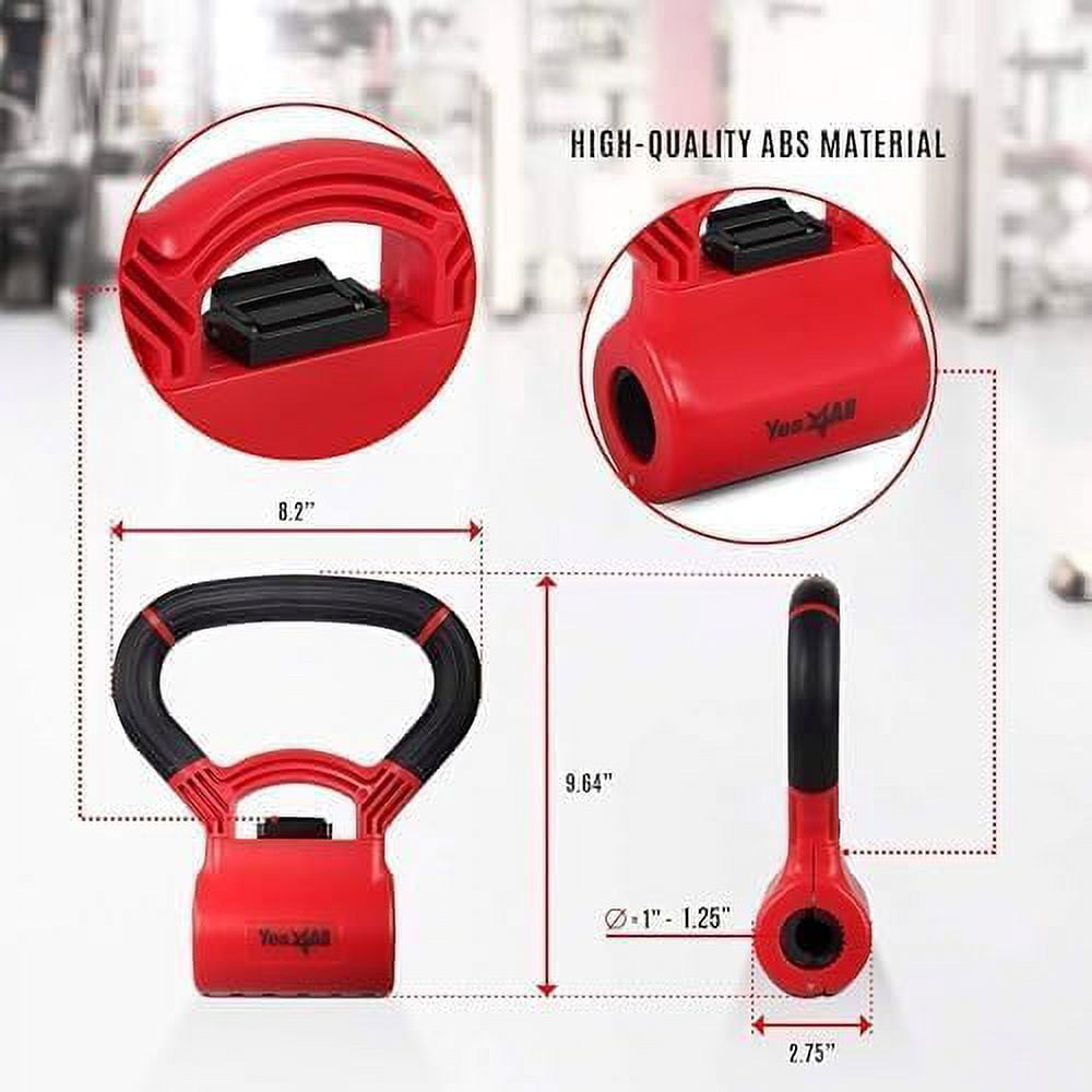 Yes4Al Combo Pair Kettlebell Grip/Weightlifting Kettlebell/Dumbbell Grip Handle - Convert Dumbbells into Kettlebell