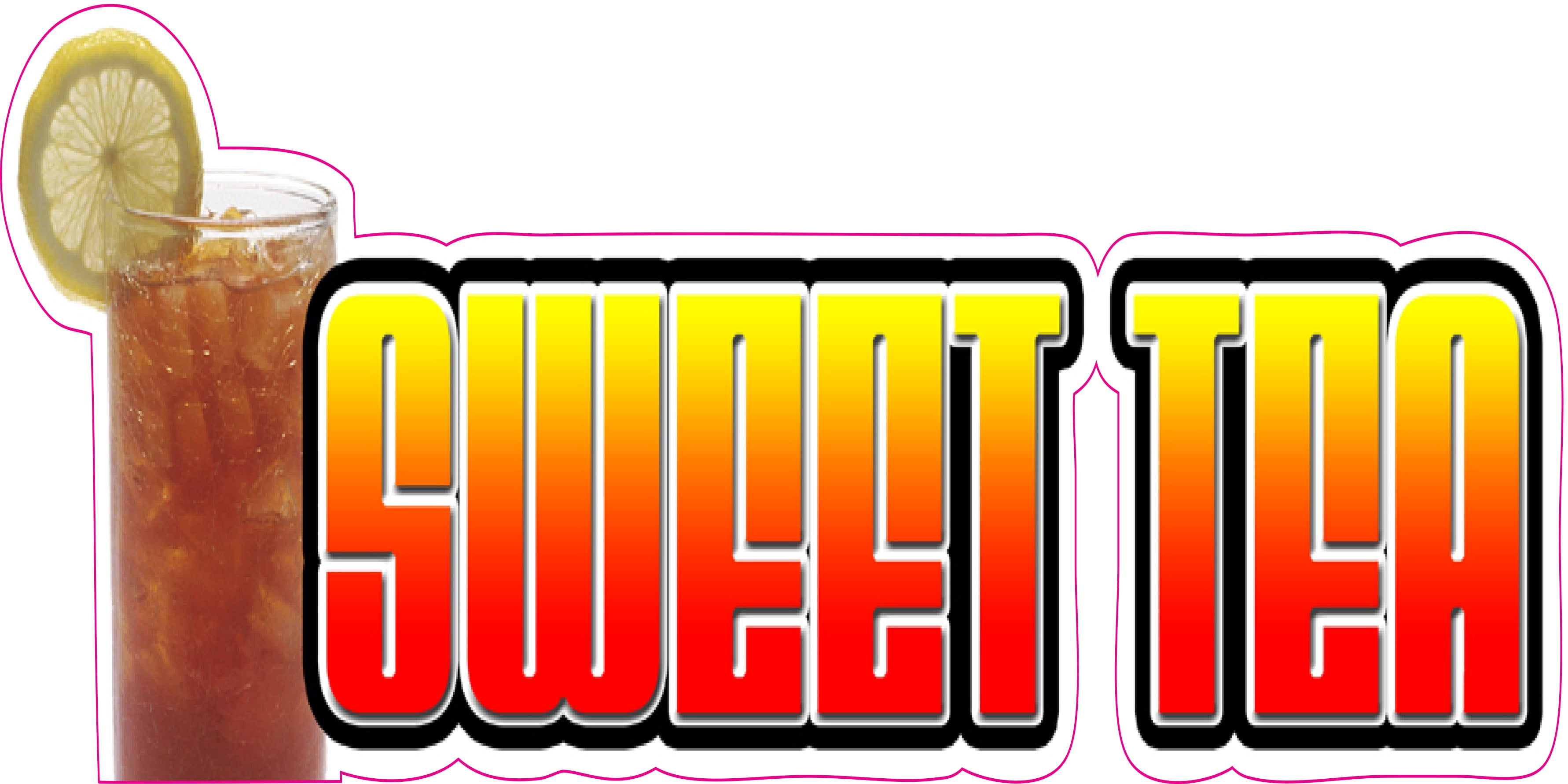 SWEET TEA Concession Decal iced ice sign cart trailer stand southern