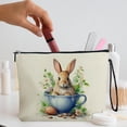 thumbnail image 5 of Kumdkd Easter Bunny Makeup Bag - 9.8x6.7in Foldable Travel Organizer with Anti-Skid Zipper, Portable Storage Pouch for Cosmetics, Accessories & Holiday Decor, 5 of 7