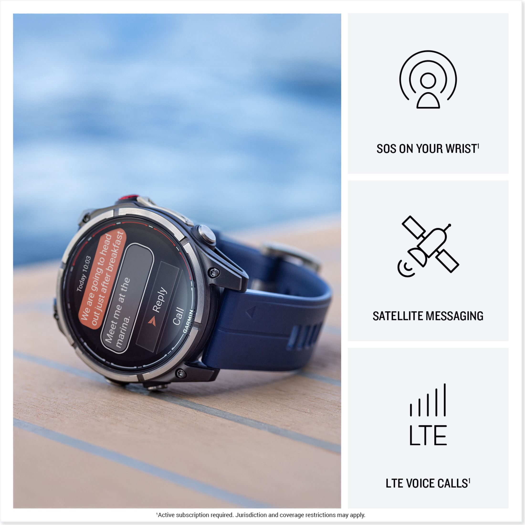 Garmin quatix® 8 Pro, 47mm, Ultimate Nautical Smartwatch with inReach® Technology for Satellite and LTE Connectivity, AMOLED Display