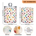 thumbnail image 5 of Yayeee 4 Pack Qtip Holder Bathroom Cotton Swab Canister with Lid Clear Dispenser Set, Polka Dot, 5 of 6