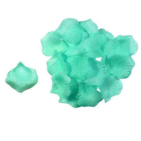 MELUOGE 1000Pcs Silk Sturdy Flower Rose Petals Wedding Party Pasty Tabel Decorations, Definately Lighter But Bright (Mint Green)