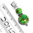 thumbnail image 2 of Copper Green Turquoise Women Jewelry 925 Sterling Silver Pendant, 2 of 4