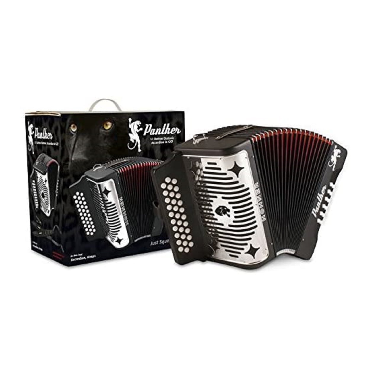 Hohner 3100GB 31-Key Panther Diatonic Accordion with Hohner ABG Gig Bag
