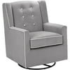 Baby Relax Emmett Button Tufted Swivel Glider Graphite Gray