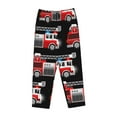 thumbnail image 4 of Kll Womens Fire And Rescue Truck Print Pajama Pants Soft Pajama Bottoms For Women Cozy Lounge Pants, 4 of 9