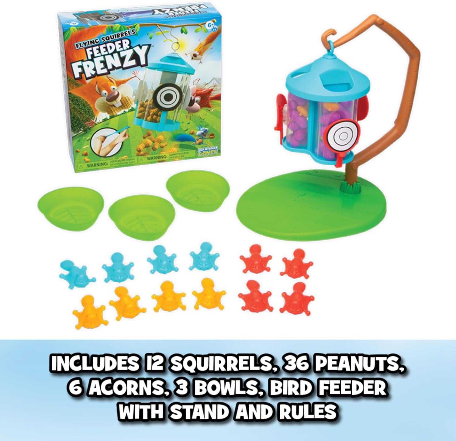 Flying Squirrels - Feeder Frenzy Board Game, Children Ages 6+