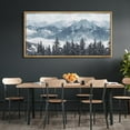 thumbnail image 3 of IDEA4WALL Extra Large Framed Canvas Print Wall Art Majestic Mountain Peaks & Snowy Forest Fine Art Antique Wall Decorative Winter Wonderland Landscape Painting Artwork for Rooms - 60"x30", 3 of 5
