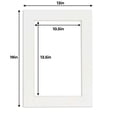 thumbnail image 3 of Textured White Acid Free 13x19 Picture Frame Mats with White Core Bevel Cut for 11x14 Pictures -, 3 of 3