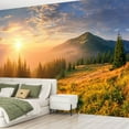 thumbnail image 2 of Peel and Stick Wallpaper Waterproof Summer landscape mountains Sunrise Wall Mural Decor Self Adhesive and Removable 69in x 98in, 2 of 8