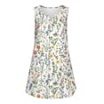 thumbnail image 4 of Staron Summer Dresses for Women Loose Casual Vintage Printed Sleeveless V Neck Lounge Sleepwear Nightgown Pajama Dress, XL, 4 of 7