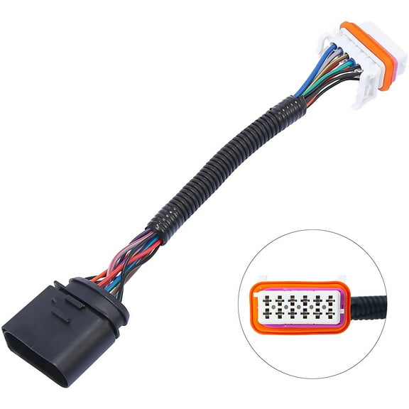 Front Headlight Wiring Harness for Porsche Cayenne Xenon 4.5L 2003-2006 Replacement Black White