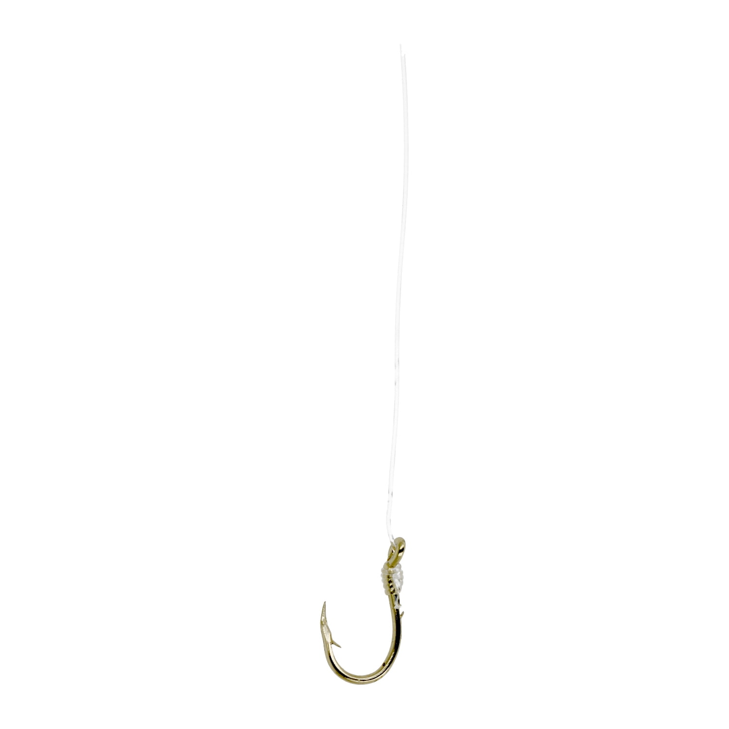 (6 pack) Eagle Claw 073W-8 Salmon Egg Sliced Hook, Gold Hook, Size 8