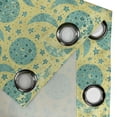 thumbnail image 4 of Ambesonne Moon Grommet Curtain, Grunge Style Moon Phases, 50" x 108", Yellow Turquoise Teal, 4 of 6