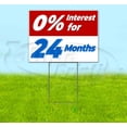 thumbnail image 1 of 0% Interest For 24 Months (18" x 24") Yard Sign, Includes Metal Step Stake, 1 of 6