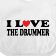 thumbnail image 4 of Inktastic I Love The Drummer Boys or Girls Baby Bib, 4 of 4