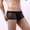 Black, variant on HUPOM Mens Underwear Boxer Briefs Male Thongs Medium waist Elastic Waist Solid Boxer Briefs Green L