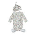 thumbnail image 3 of Robes de Nuit Unisexes pour Bébé, Ensemble de Pyjama avec Sac de Couchage à Manches Longues et Chapeau, 3 of 9