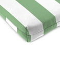 thumbnail image 2 of Jordan Manufacturing 17" x 19" Awning Cucumber Green Stripe Rectangular Outdoor Chair Pad Seat Cushion with Ties (2 Pack), 2 of 10
