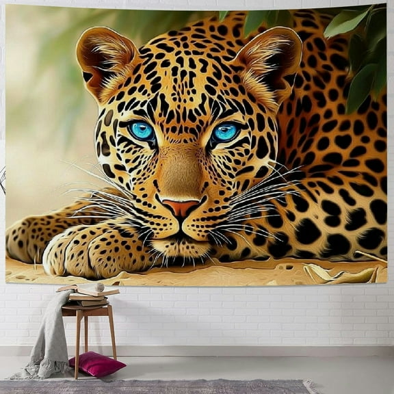 Patifu Leopard Tapestry Wall Hanging Graphic Tapestries Home Decor for Living Room Bedroom Dorm Apartment Farmhouse, Soft Lightweight Fabric 40x30inch