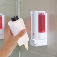 thumbnail image 2 of HAKIDZEL Bathroom Shower Dispensers Wall Mount Bottle Holder White Silicone Rubber 3 Set, 2 of 8