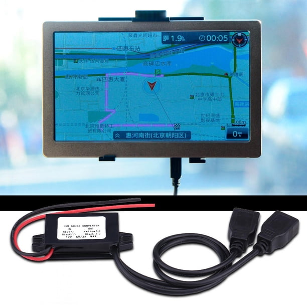 3A DC 12V a DC 5V Módulo convertidor adaptador de cargador USB dual para carga de teléfono de motocicleta de coche