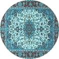 thumbnail image 1 of Ahgly Company Indoor Round Persian Light Blue Traditional Area Rugs, 3' Round, 1 of 4