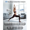 thumbnail image 4 of GE Smart Scale for Body Weight & BMI – 13-in-1 Body Fat Monitor with Bluetooth, 400 lb Capacity, Black 11 Inch, for Home Gym, 4 of 12