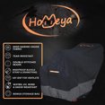 thumbnail image 2 of HOMEYA 600D Heavy Duty Snow Blower Cover, Outdoor Snow Thrower Cover Two Stage Waterproof UV Protector, Black/Gray, 2 of 10