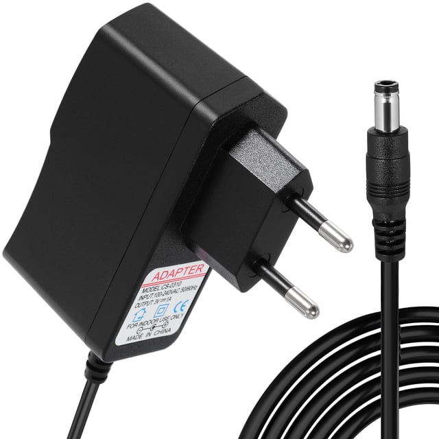 Cargador adaptador de corriente AC 100-240V DC 3V 1A 5.5mm x 2.1mm con enchufe europeo (Negro)