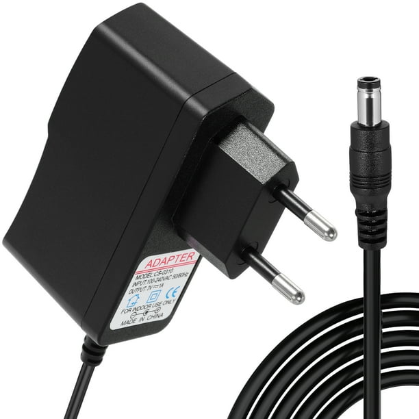 Cargador adaptador de corriente AC 100-240V DC 3V 1A 5.5mm x 2.1mm con enchufe europeo (Negro)