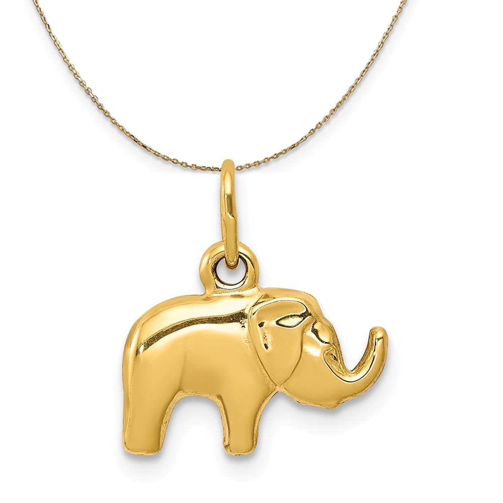 14k elephant necklace