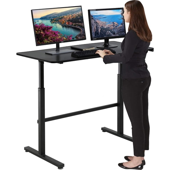 47 Inches Standing Desk for Laptop Stand Up Desk Adjustable Height Computer Desks for Home Office Sit-Stand Desktop Workstation