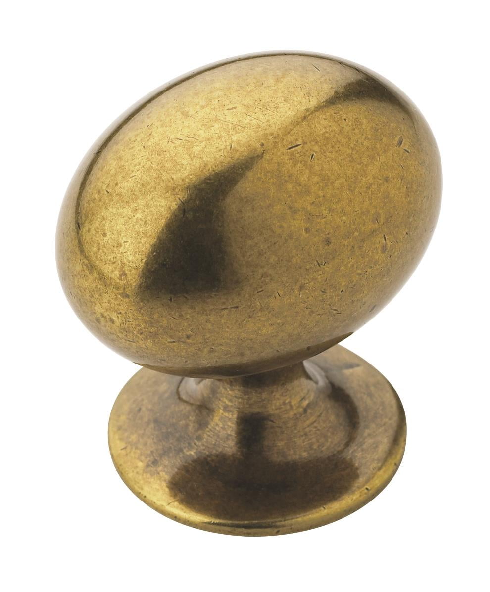 Allison Value 1-3/8 in (35 mm) Length Burnished Brass Cabinet Knob