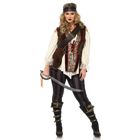 Leg Avenue Women's Plus Size Blackheart Pirate Captain Costume