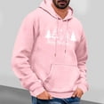 thumbnail image 2 of SERTG Men's Christmas Print Pullover Personality Half Zip Stand Collar Long Sleeve Fashion Casual Top Holiday Men Christmas Gifts Tops(Pink,S), 2 of 5