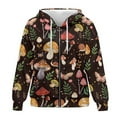 thumbnail image 4 of Uorisanigo Mushroom Womens Full Zip Hoodie with Pocket Lightweight Womens Hoodies Oversized Sweatshirts Size XS Loose Warm Workout Winter Clothes, 4 of 7