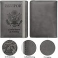 thumbnail image 5 of Passport and Vaccine Card Holder Combo,Cover Case with CDC Vaccination Card Slot, Leather Travel Documents Organizer Protector, with RFID Blocking, for Women and Men, 5 of 7