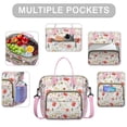 thumbnail image 2 of Floral and Skull Pattern Insulated Tote - Waterproof Cooler Bag for Daily Use, 2 of 6