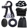 thumbnail image 1 of Kit de entrenamiento para fortalecer el agarre de mano (paquete de 5) agarre del antebrazo, agarre de mano de resistencia ajustable, ejercitador de dedos, estirador de dedos, anillo de agarr, 1 of 5