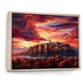 thumbnail image 2 of Designart "Alhambra s Last Light Sunset View I" Landscapes Floater Framed Canvas Art Print, 2 of 7