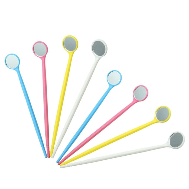 Espejo dental desechable antivaho con mango antideslizante, 100 unidades